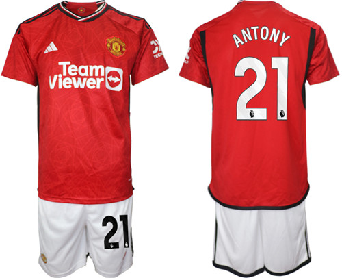 Manchester United home 21# ANTONY 2023-24 suit soccer jerseys