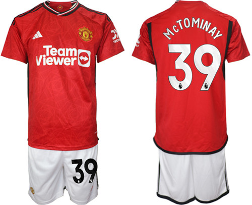 Manchester United home 39# MCTOMINAY 2023-24 suit soccer jerseys