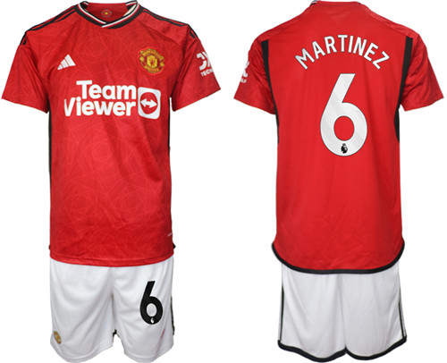 Manchester United home 6# MARTINEZ 2023-24 suit soccer jerseys