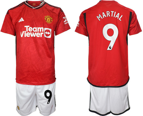 Manchester United home 9# MARTIAL 2023-24 suit soccer jerseys