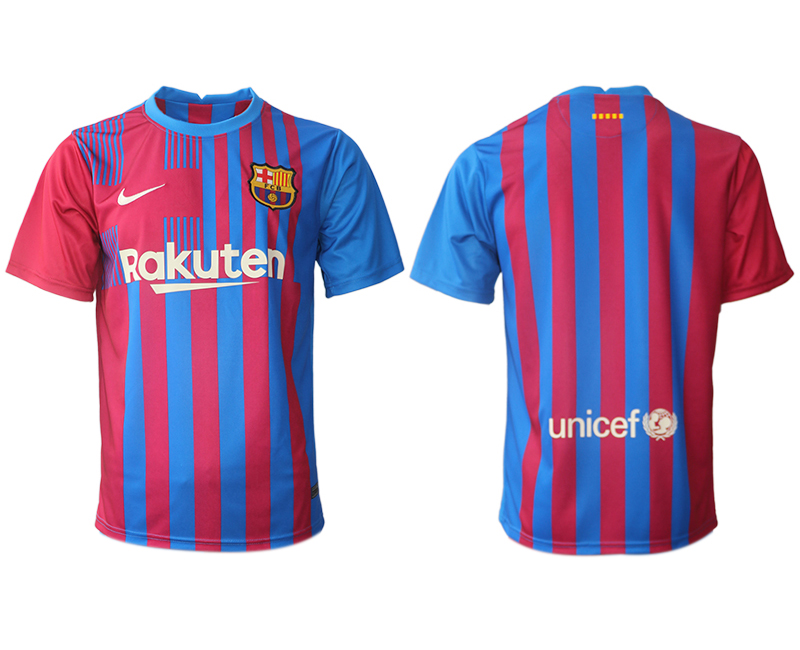 Men 2021-2022 Club Barcelona home aaa version red blank Nike Soccer Jerseys