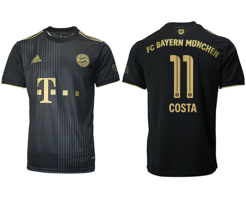 Men 2021-2022 Club Bayern Munich away aaa version black 11 COSTA Adidas Soccer Jersey