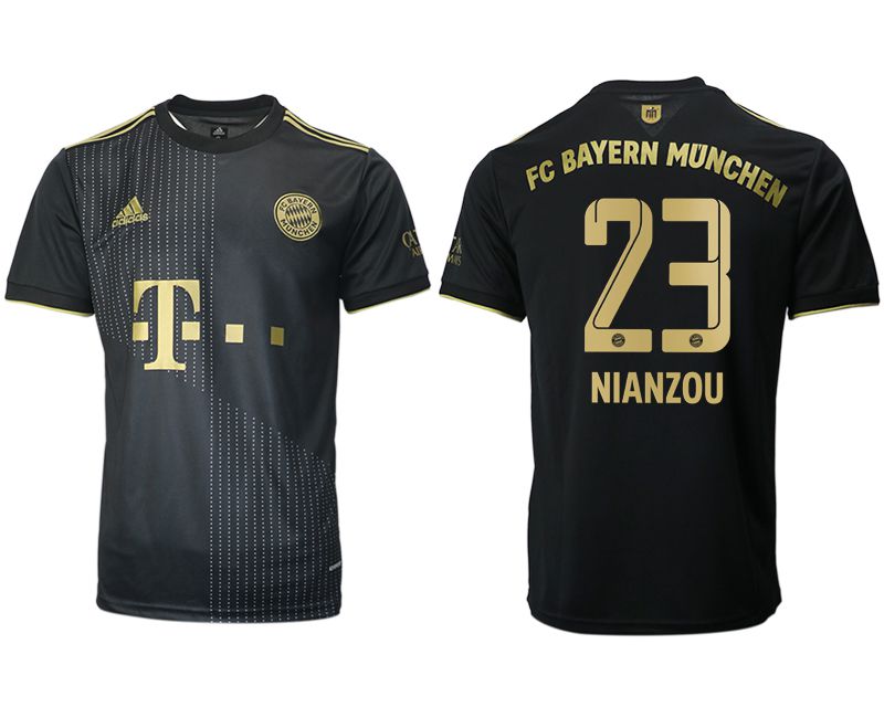 Men 2021-2022 Club Bayern Munich away aaa version black 23 NIANZOU Adidas Soccer Jersey