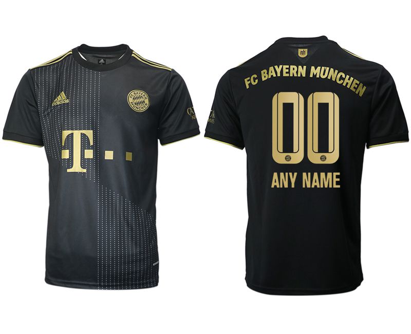 Men 2021-2022 Club Bayern Munich away aaa version black customized Adidas Soccer Jersey