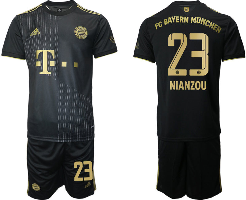 Men 2021-2022 Club Bayern Munich away black 23 NIANZOU Adidas Soccer Jersey