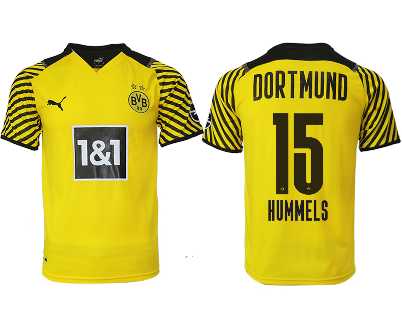 Men 2021-2022 Club Borussia Dortmund home yellow aaa version 15 HUMMELS Soccer Jersey