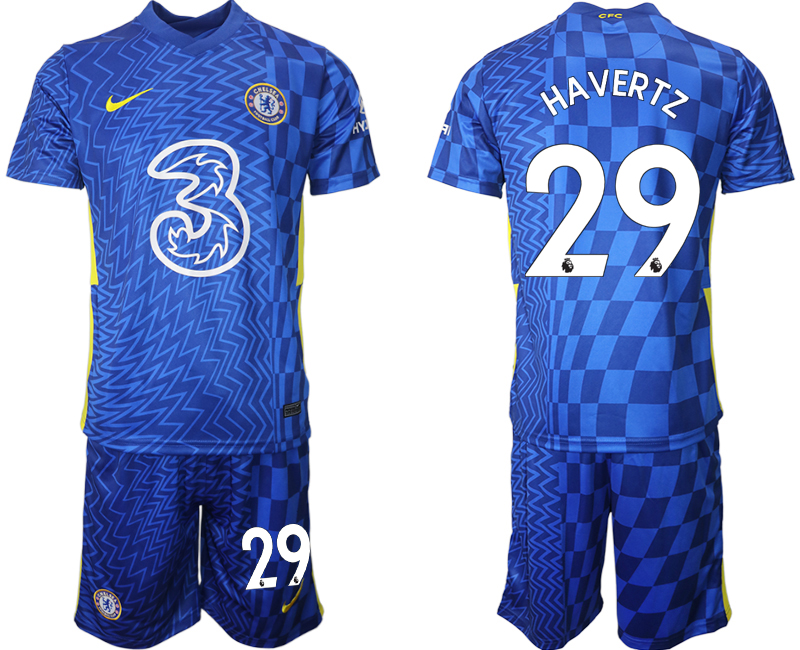 Men 2021-2022 Club Chelsea FC home blue 29 HAVERTZ Nike Soccer Jerseys