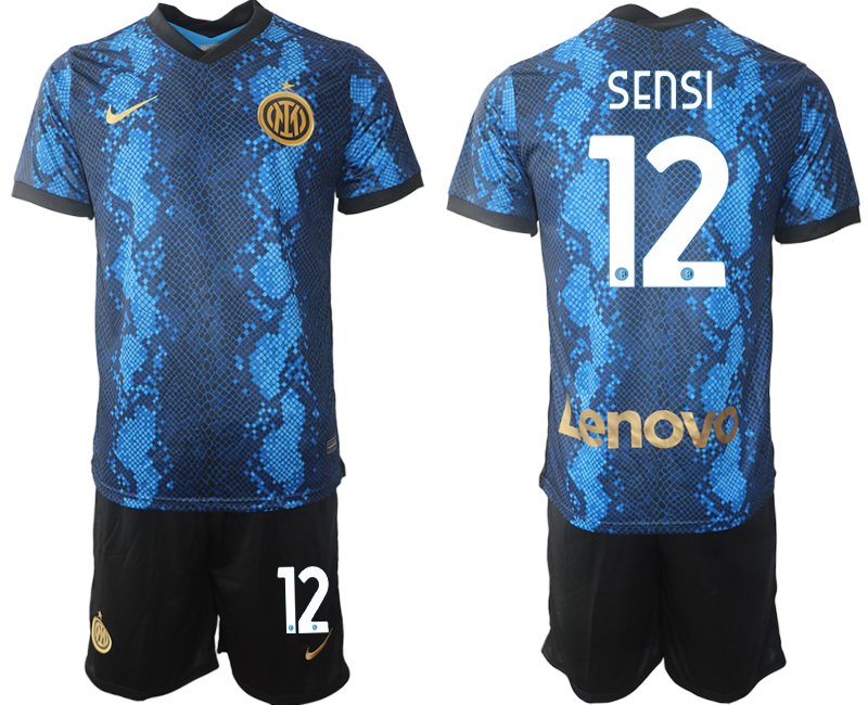 Men 2021-2022 Club Inter Milan home blue 12 SENSI Nike Soccer Jersey