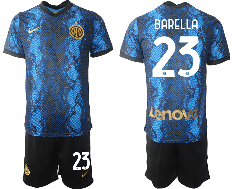 Men 2021-2022 Club Inter Milan home blue 23 BARELLA Nike Soccer Jersey