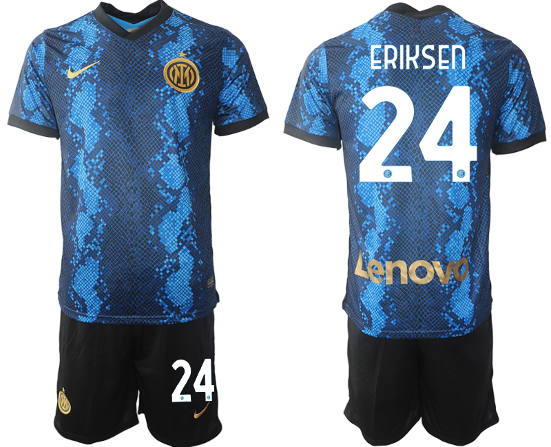 Men 2021-2022 Club Inter Milan home blue 24 ERIKSEN Nike Soccer Jersey