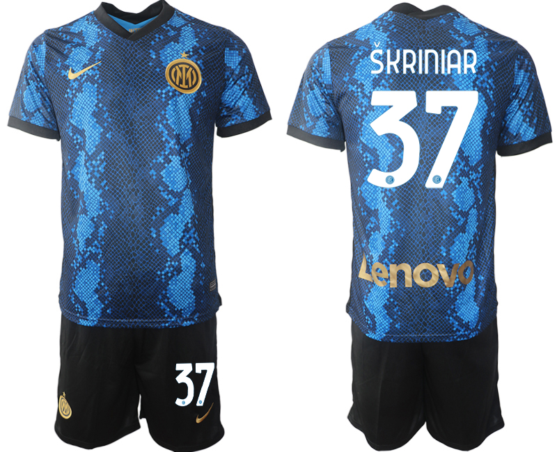 Men 2021-2022 Club Inter Milan home blue 37 SKRINIAR Nike Soccer Jersey