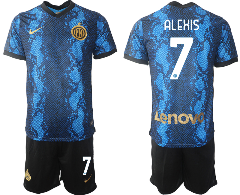 Men 2021-2022 Club Inter Milan home blue 7 ALEXIS Nike Soccer Jersey