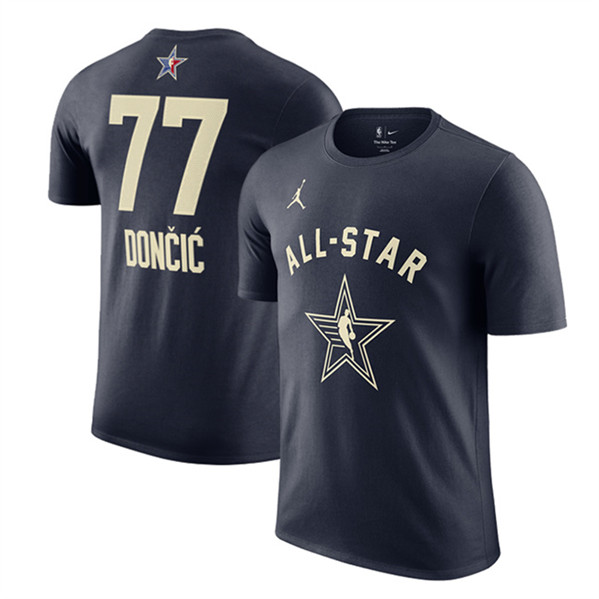 Men's 2024 All-Star #77 Luka Navy T-Shirt