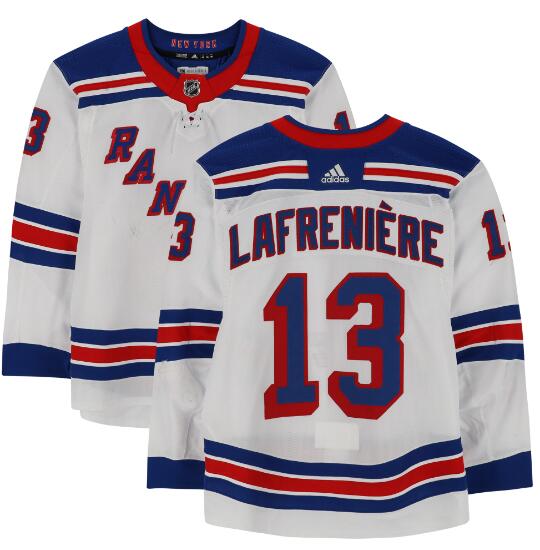 Men's Alexis Lafreniere New York Rangers #13 White Away Authentic Game Jersey