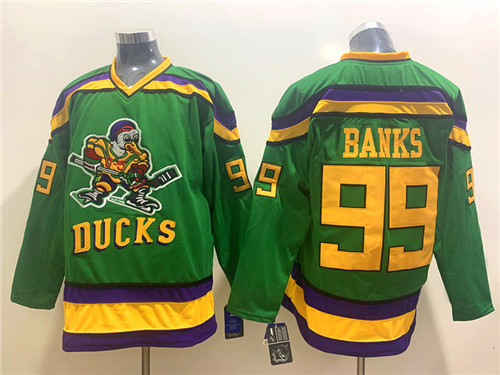 Men's Anaheim Ducks #99 Adam Banks Green CCM Jersey