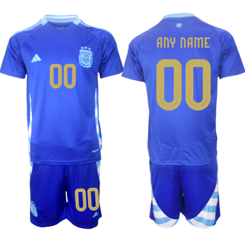 Men's Argentina away any name 2024-25 Suit Soccer Jerseys