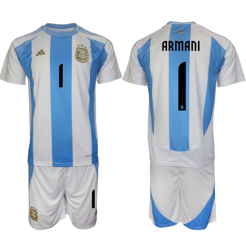 Men's Argentina home 1# ARMANI 2024-25 Suit Soccer Jerseys