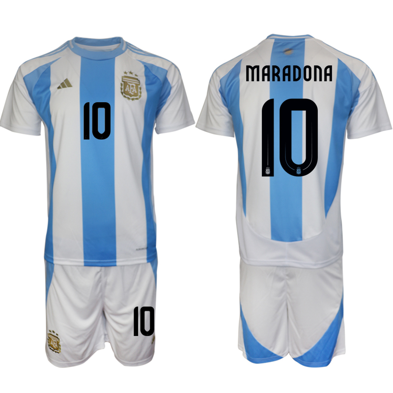 Men's Argentina home 10# MARADONA 2024-25 Suit Soccer Jerseys