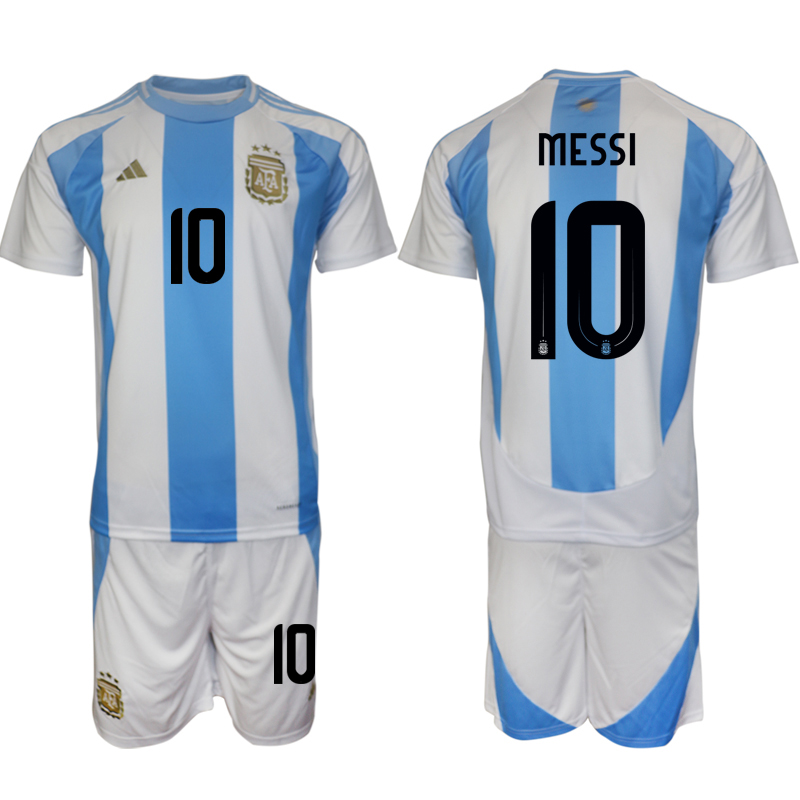 Men's Argentina home 10# MESSI 2024-25 Suit Soccer Jerseys