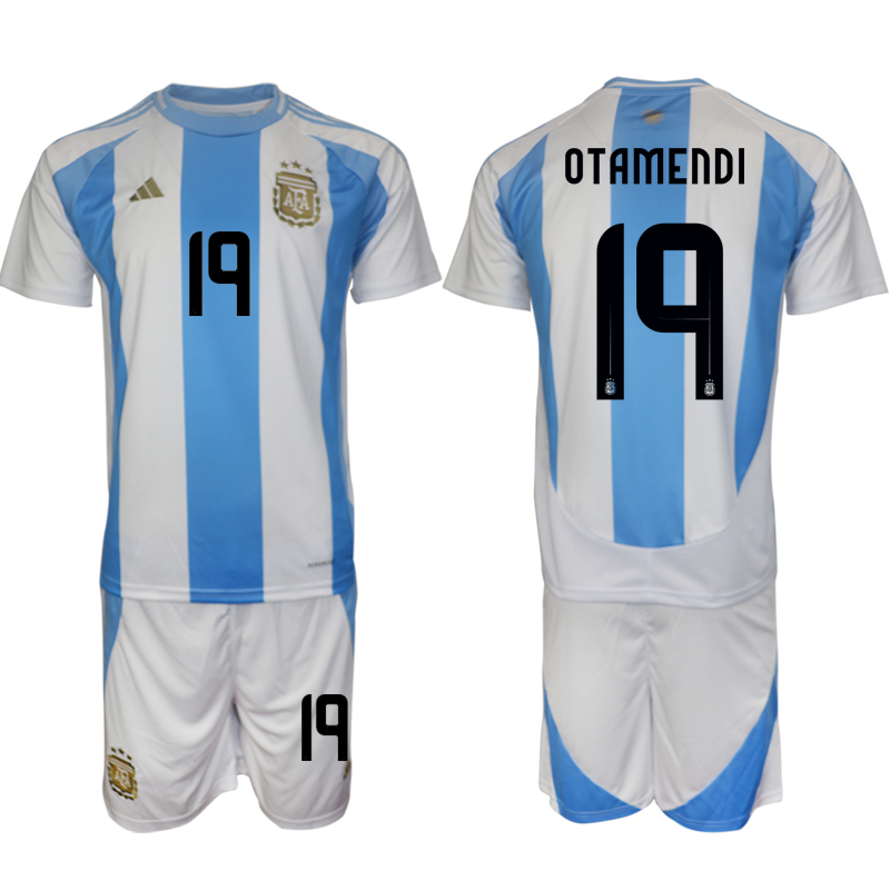 Men's Argentina home 19# OTAMENDI 2024-25 Suit Soccer Jerseys