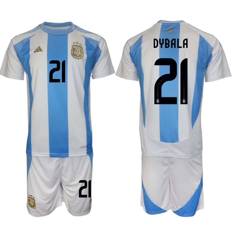 Men's Argentina home 21# DYBALA 2024-25 Suit Soccer Jerseys