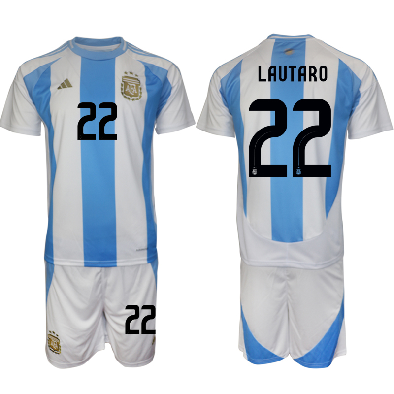 Men's Argentina home 22# LAUTARO 2024-25 Suit Soccer Jerseys