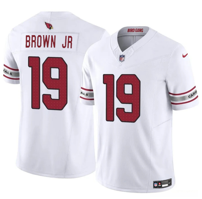 Men's Arizona Cardinals #19 Anthony Brown JR White 2024 F.U.S.E. Vapor Untouchable Limited Stitched Jersey1