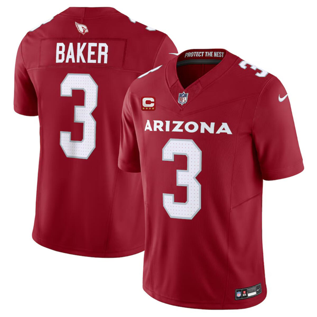 Men's Arizona Cardinals #3 Budda Baker Red 2024 F.U.S.E. With 4-Star C Patch Vapor Untouchable Limited Football Stitched Jersey