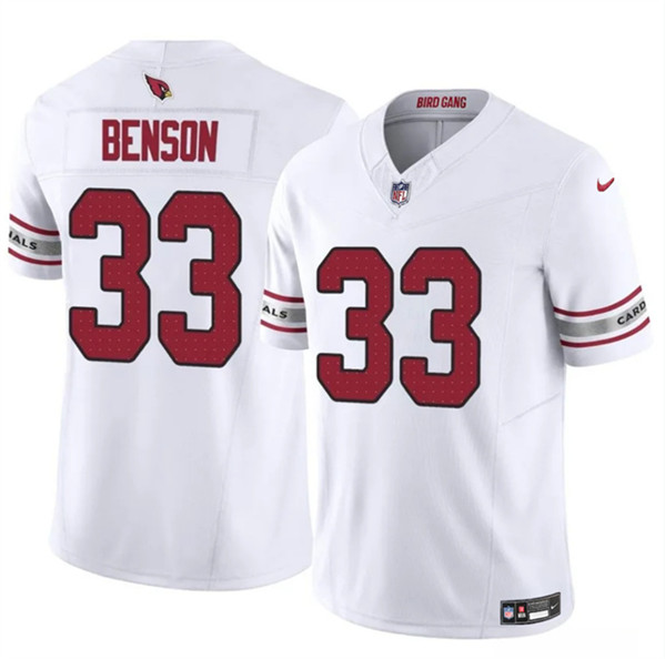 Men's Arizona Cardinals #33 Trey Benson White 2024 F.U.S.E. Vapor Untouchable Limited Football Stitched Jersey