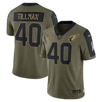 Men's Arizona Cardinals #40 Pat Tillman Nike Olive 2021 Salute To Service Retired Player Limited Jersey