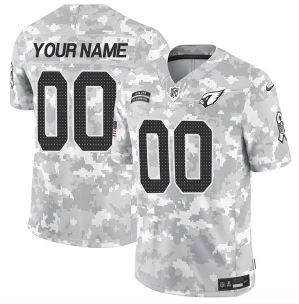 Men's Arizona Cardinals Active Player Custom 2024 F.U.S.E Arctic Camo Salute to Service Limited Football Stitched Jersey