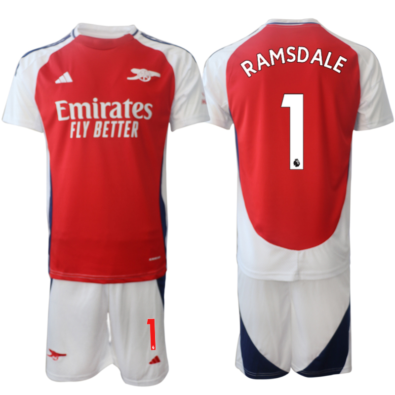 Men's Arsenal home 1# RAMSDALE 2024-25 Suit Soccer Jerseys