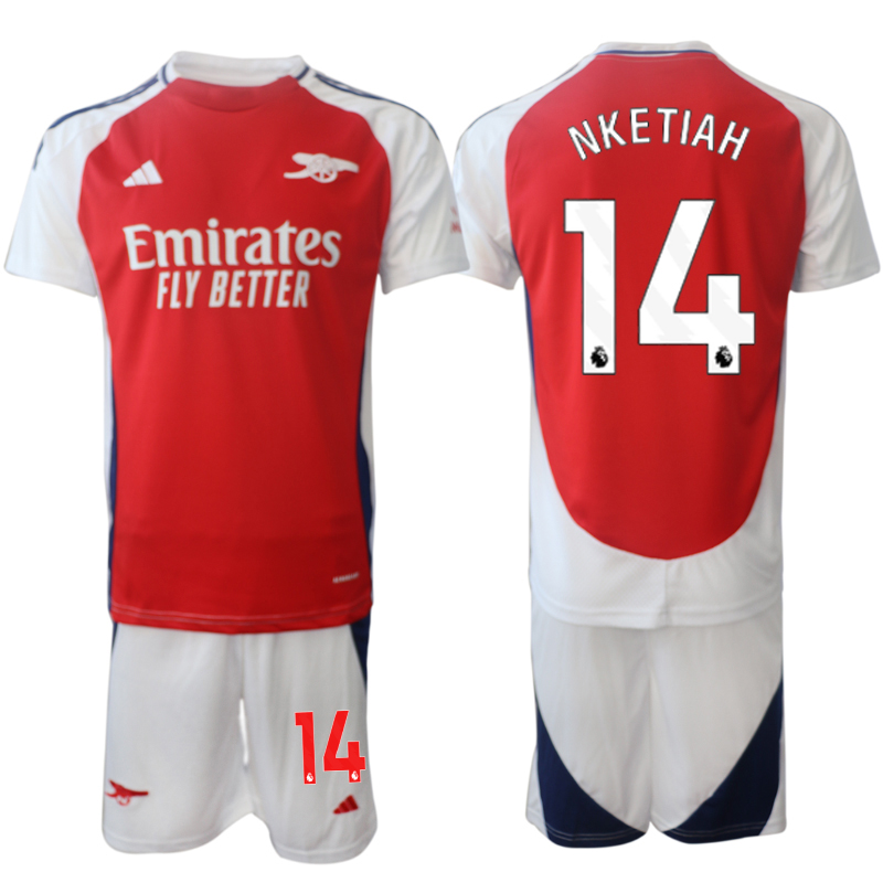 Men's Arsenal home 14# NKETIAH 2024-25 Suit Soccer Jerseys