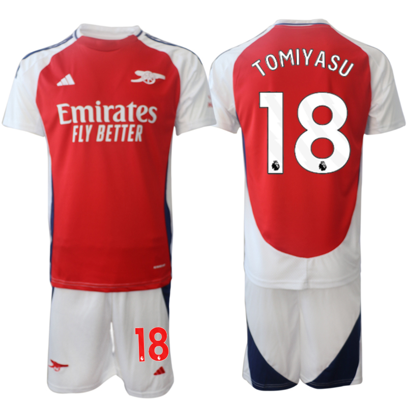 Men's Arsenal home 18# TOMIYASU 2024-25 Suit Soccer Jerseys