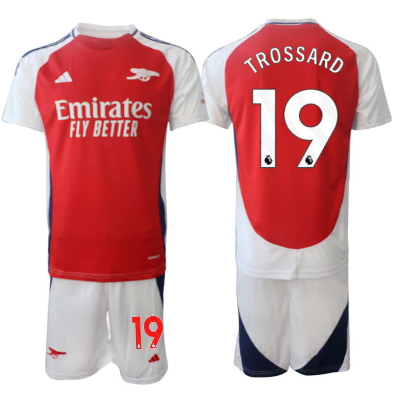 Men's Arsenal home 19# TROSSARD 2024-25 Suit Soccer Jerseys