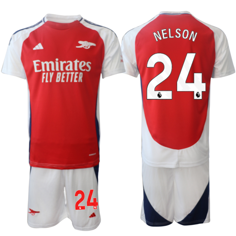 Men's Arsenal home 24# NELSON 2024-25 Suit Soccer Jerseys