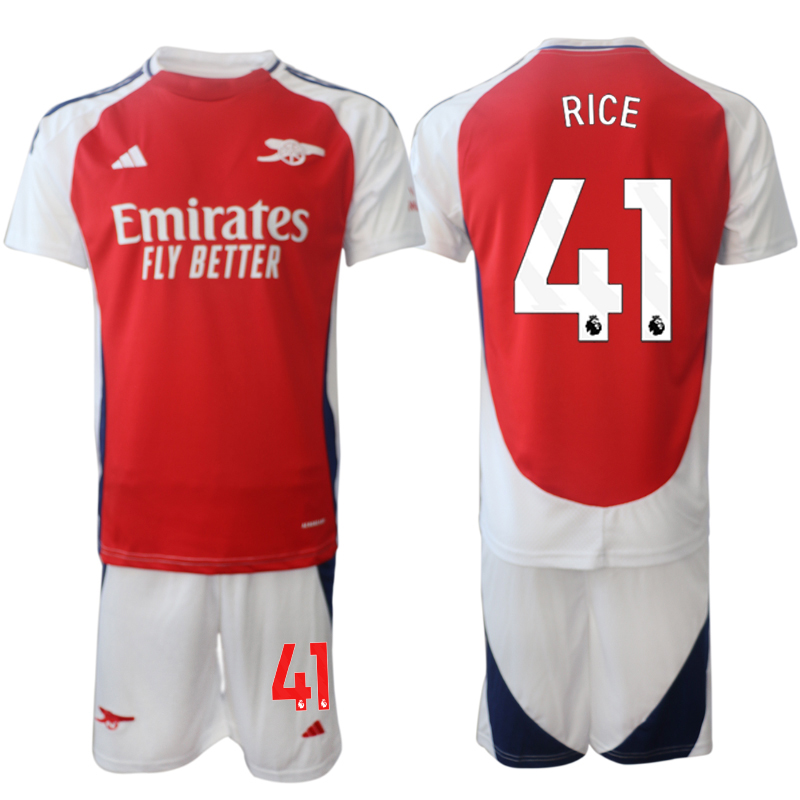 Men's Arsenal home 41# RICE 2024-25 Suit Soccer Jerseys