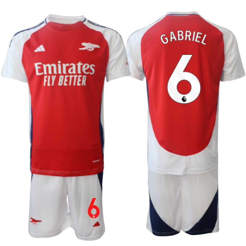 Men's Arsenal home 6# GABRIEL 2024-25 Suit Soccer Jerseys