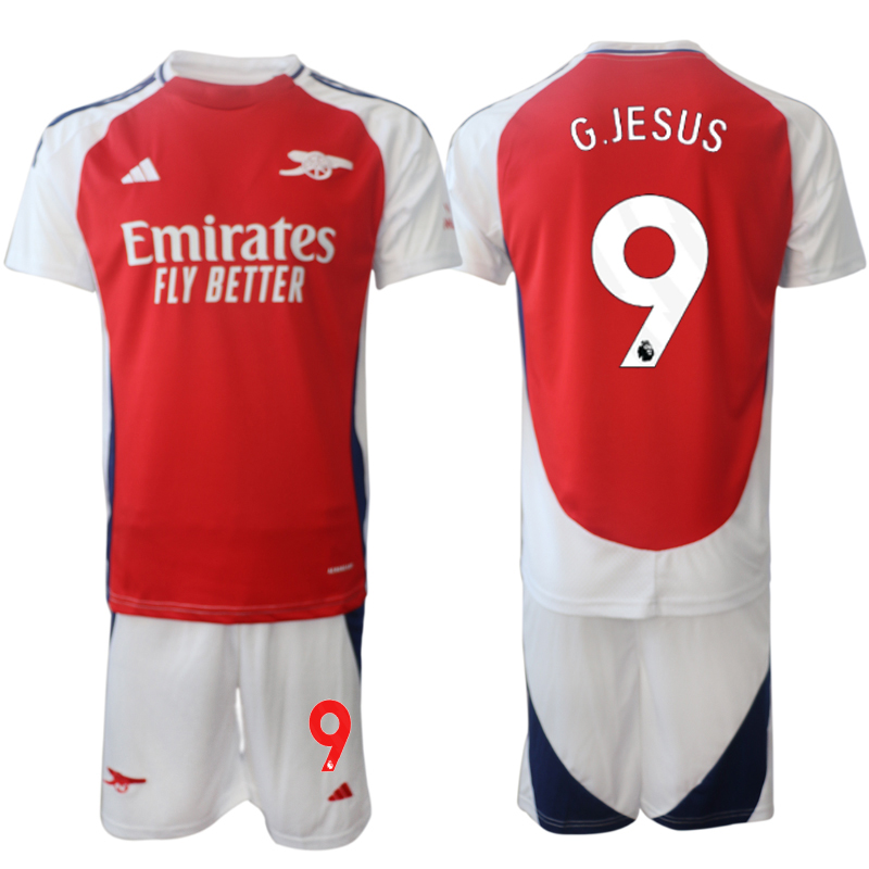 Men's Arsenal home 9# G.JESUS 2024-25 Suit Soccer Jerseys