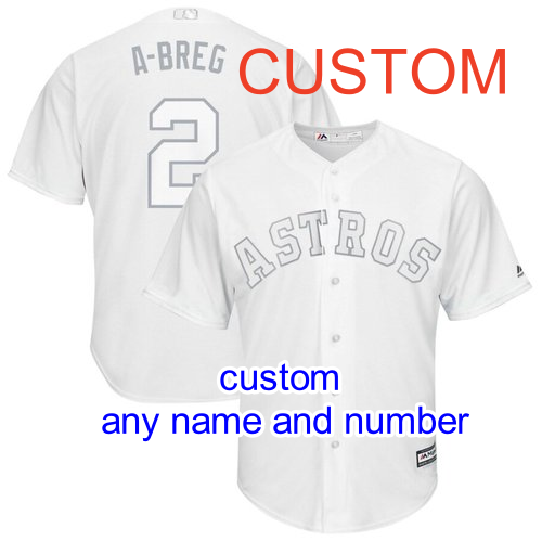 Youth/Women/Men's Astros Custom White A-Breg Players Weekend Unisex Cool Base Stitched Baseball Jersey