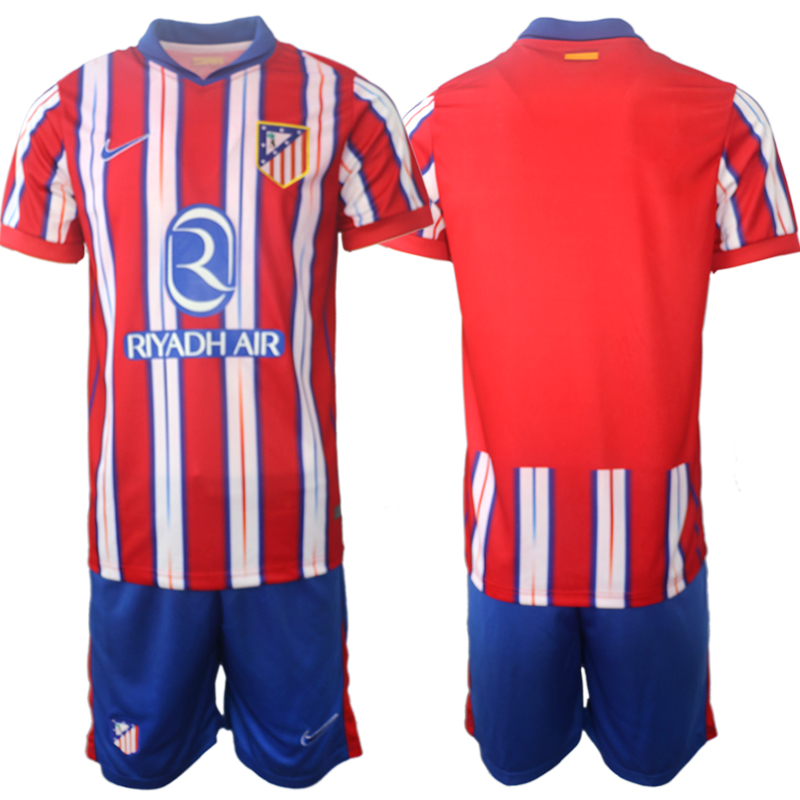 Men's Atletico de Madrid home blank 2024-25 Suit Soccer Jerseys