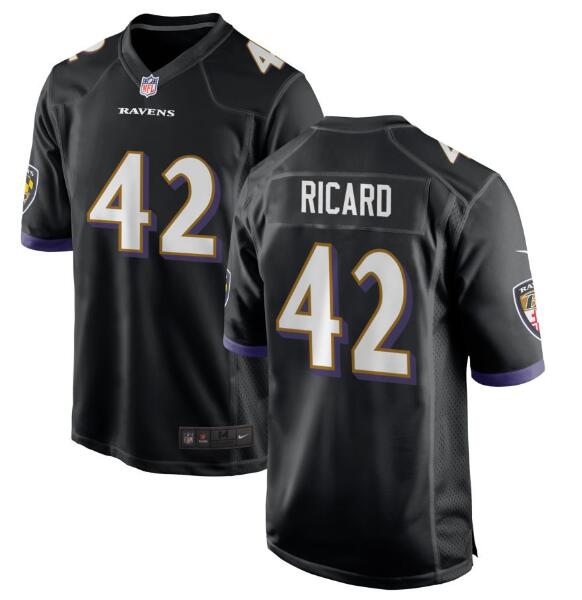 Men's Baltimore Ravens #42 Patrick Ricard Nike Black Jersey