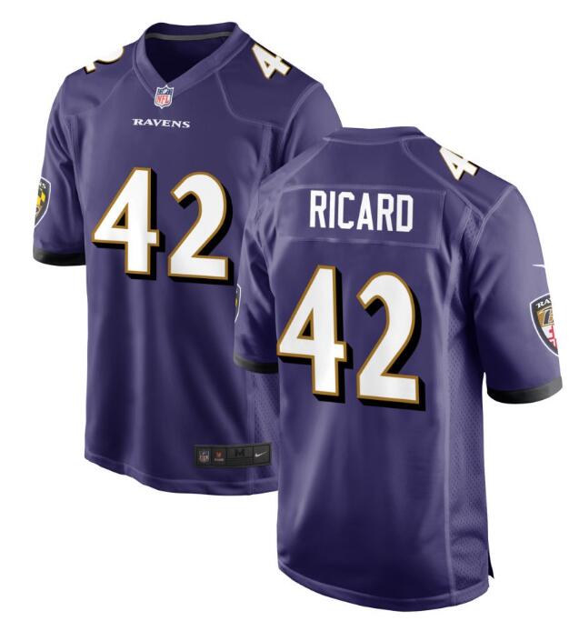 Men's Baltimore Ravens #42 Patrick Ricard Nike Purple Jersey