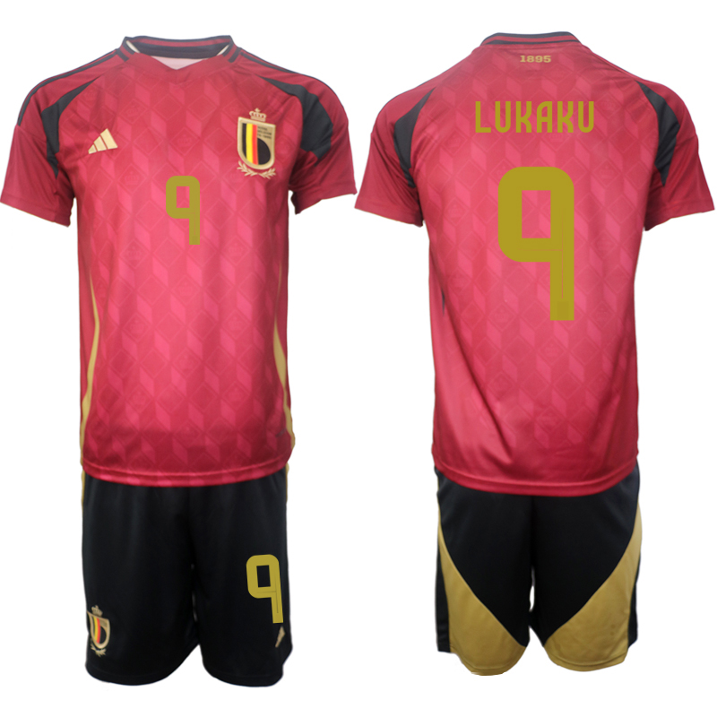 Men's Belgium home 9# LUKAKU 2024-25 Suit Soccer Jerseys