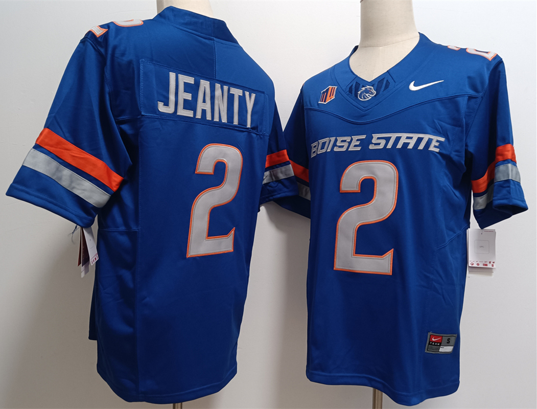 Men's Boise State Broncos #2 Ashton Jeanty Royal 2024 F.U.S.E. Vapor Limited Stitched Football Jersey