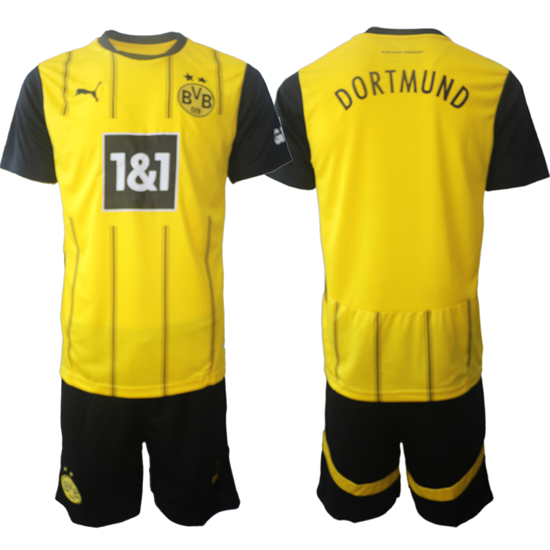 Men's Borussia Dortmund home blank 2024-25 Suit Soccer Jerseys