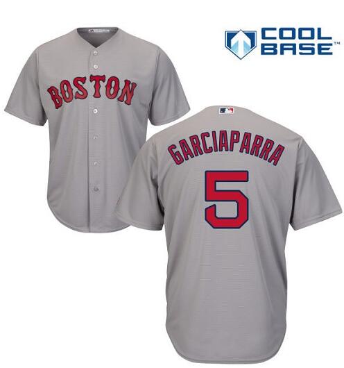 Men's Boston Red Sox #5 Nomar Garciaparra Gray Coolbase Jersey