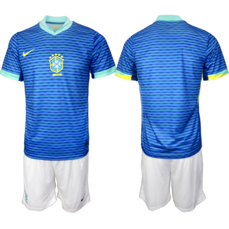 Men's Brazil away blank 2024-25 Suit Soccer Jerseys