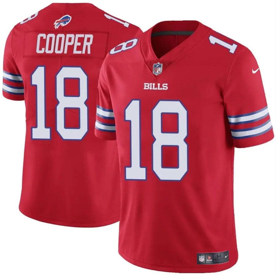 Men's Buffalo Bills #18 Amari Cooper Red 2024 Vapor Untouchable Limited Football Stitched Jersey