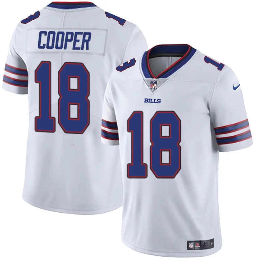 Men's Buffalo Bills #18 Amari Cooper White 2024 Vapor Untouchable Limited Football Stitched Jersey